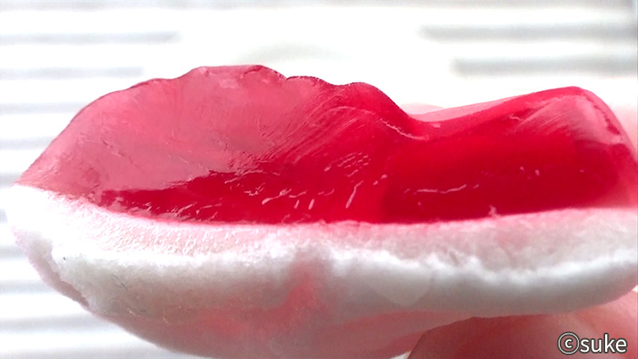 HARIBO スーパーマリオ グミ しっかりした甘さのファイアフラワー断面画像