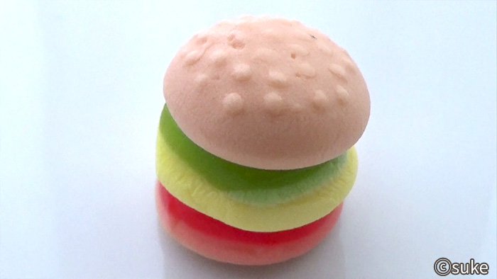 ユピ ランチセットグミ バーガー表面の画像